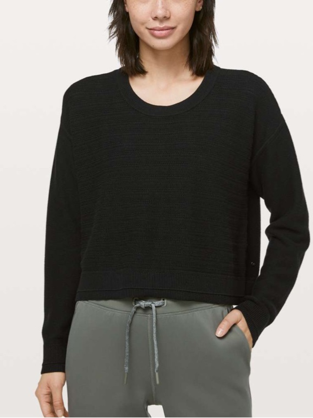 Lululemon Nurture & Nature Pullover Black Sweater 8
